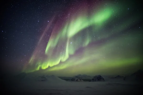 Northern Lights - Arctic landscape — Stock Photo, Image