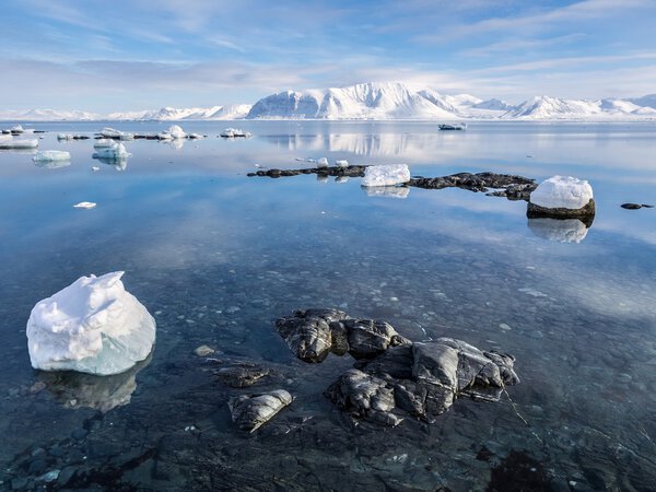 Arctic winter landscape - Spitsbergen, Svalbard