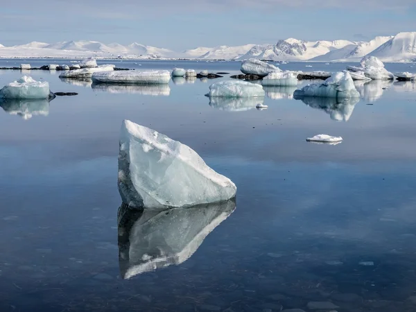 Arktiska vinterlandskap - Spetsbergen, Svalbard Stockfoto