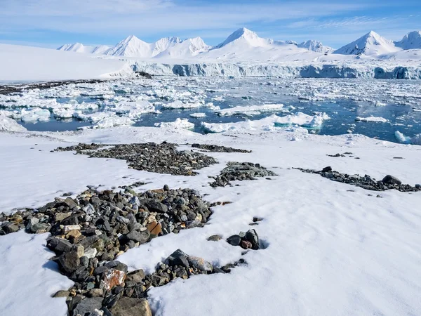 Kutup buzullar - Spitsbergen, Svalbard, yatay Stok Resim