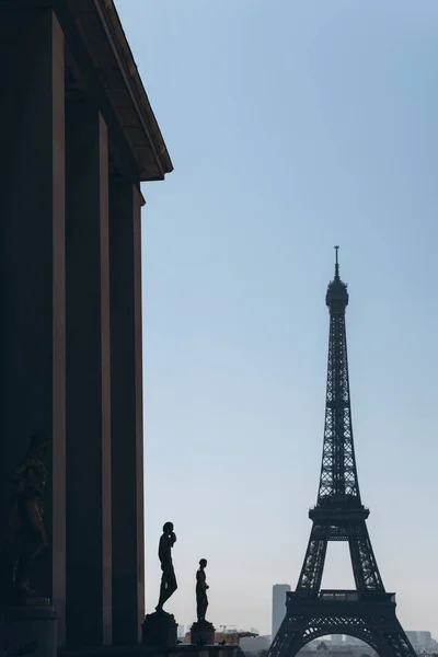 旅行概念 法国巴黎的埃菲尔铁塔 欧洲的旅游业 欧洲的主要目的地 — 图库照片