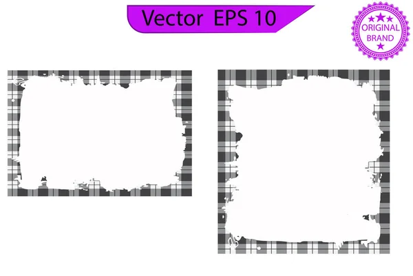 Plaid Square Frame. Plaid Frame for your message text. Target icon vector background. Rectangle borders and Frames vector border — Stock Illustration Plaid Square Frame Plaid Frame Your Message Text Target Icon Royalty Free Stock Vectors