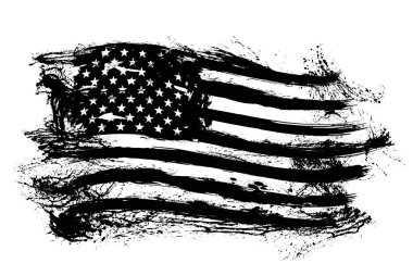 ABD Bayrağı - Amerikan bayrağı seti, Amerikan bayrağı illüstrasyonu. Şeffaf arkaplan