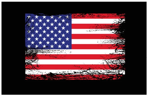 Usa Flagge Distressed American Flag Set American Flag Illustration Transparenter — Stockvektor