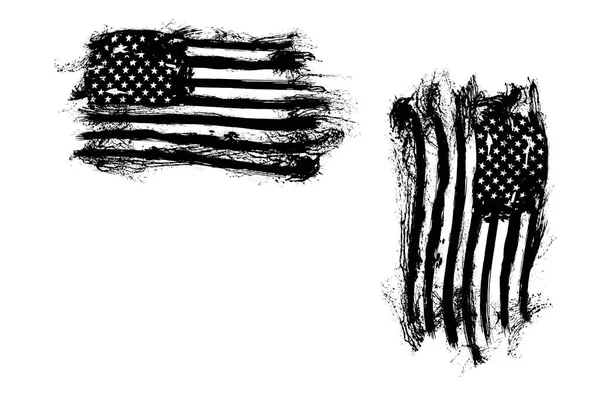 Usa Flag Serie Bandiere Americane Difficoltà Illustrazione Della Bandiera Americana — Vettoriale Stock