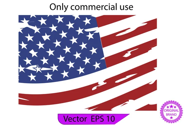 Usa Flag Distressed American Flag Splash Elements Eps Patriot Flag — Stock Photo, Image