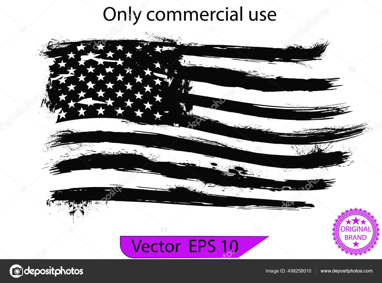 Usa Flag Distressed American Flag Splash Elements Eps Patriot Flag