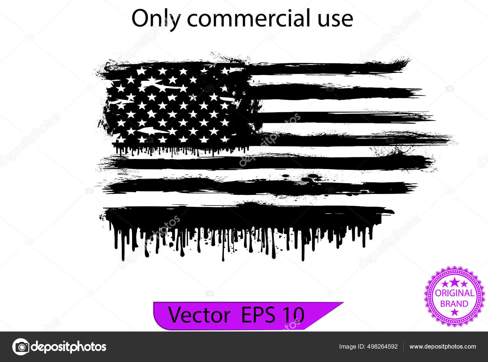 American Flag Dripping Paint Design Usa Flag Distressed American Flag