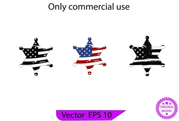 Gwiazda Flagi Usa Flaga Amerykańska Flaga Amerykańska Flaga Amerykańska Flaga — Wektor stockowy