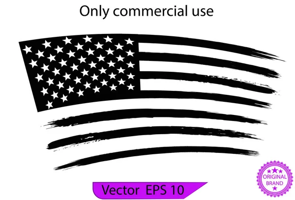 Flaga Usa Svg Amerykańska Flaga Elementami Splash Patriota Flaga Wojskowa — Wektor stockowy