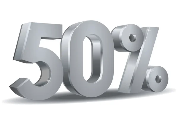 Percentage vector, 50 — Stock Vector