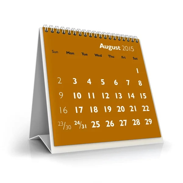 Agosto 2015 Calendario — Foto Stock