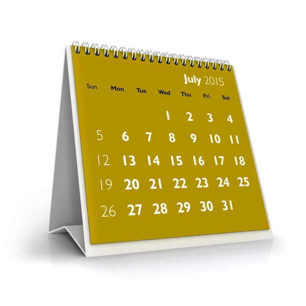 July 2015 Calendar — Stock Photo, Image