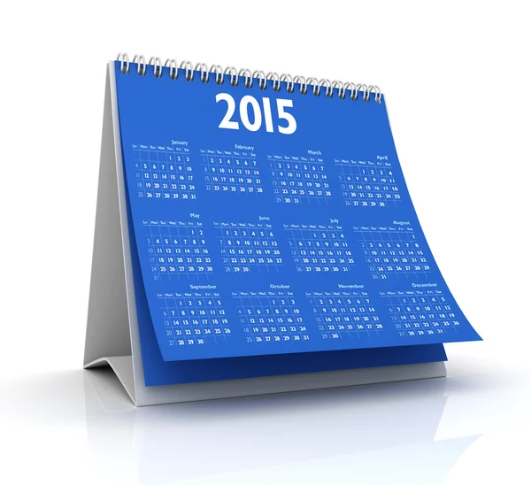 Календарь рабочего стола 2015 — стоковое фото