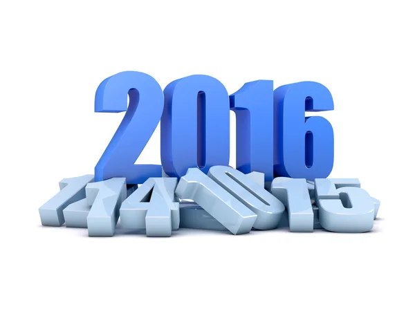 Rendering des Jahres 2016 und anderer Jahre — Stockfoto