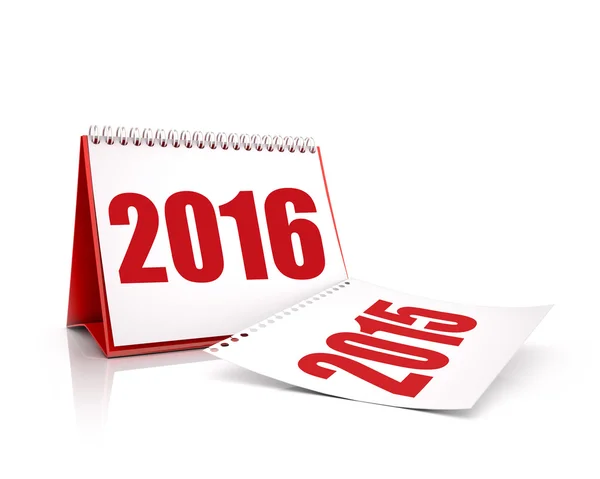 Calendario 2016 e 2015 — Foto Stock