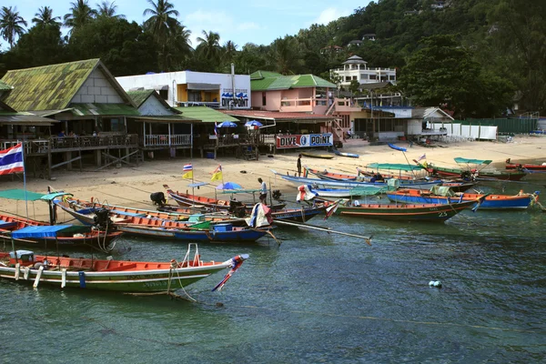Un molo di pescatori sul lato sud di Koh Phangan — Foto Stock