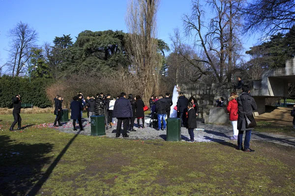 Mariage du peuple chinois au Parco Sempione — Photo