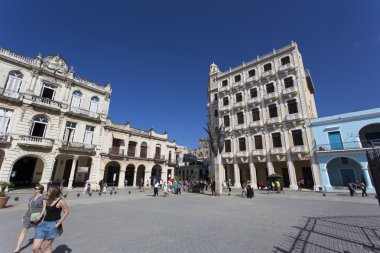 Eski Havana'da sokak sahnesi 