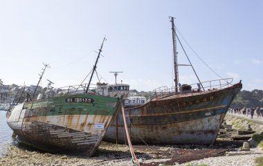 Camaret-Sur-Mer şehrindeki batık görünümünü