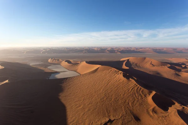 Een Fantastische Helikopter Uitzicht Sossusvlei Namibië — Stockfoto