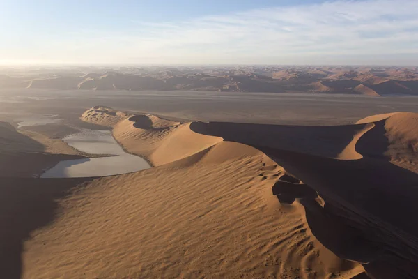 Une Vue Incroyable Hélicoptère Sossusvlei Namibie — Photo