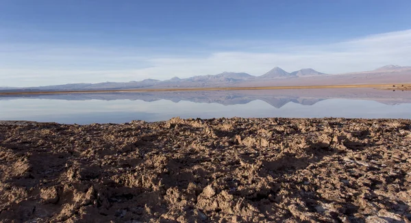 Вид Соленую Чаксу Закате Чили — стоковое фото