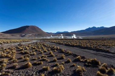 El Tatio 'daki manzara, gayzer manzarası, Şili