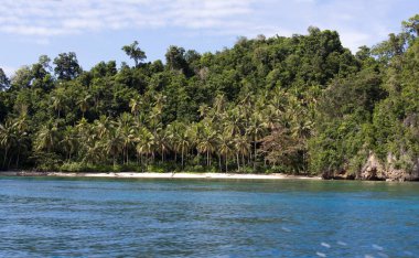 Endonezya 'daki Togian adalarında manzara