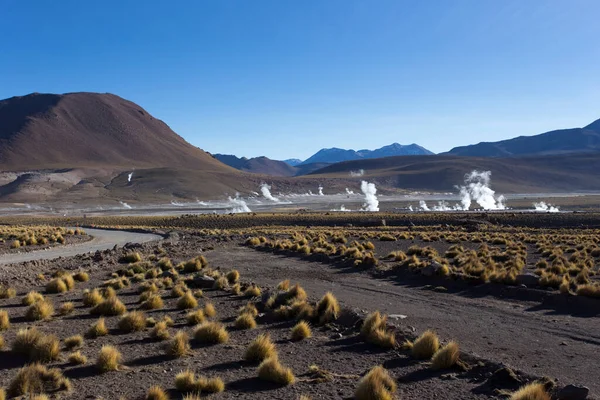 Krajina Tatio Výhled Gejzíry Chile — Stock fotografie