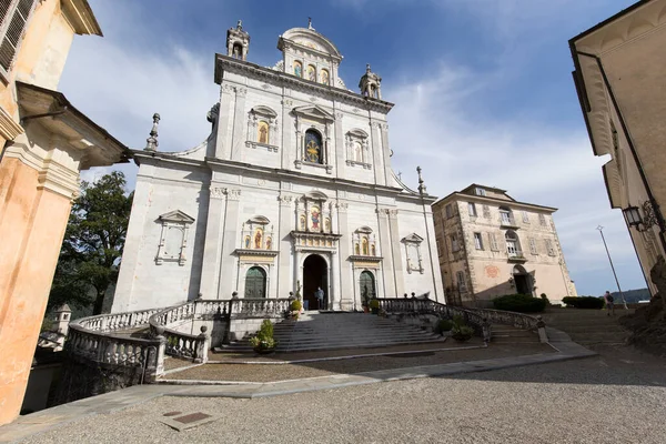 Varallo Olaszország Augusztus 2020 Kilátás Templom Varallo Szent Hegy — Stock Fotó