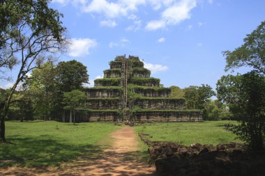 Ancient khmer pyramid in Koh Kher, Cambodia clipart