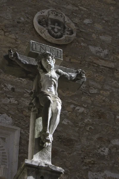 Kristus i den förstörda portugisiska Carmo kloster, Lissabon — Stockfoto