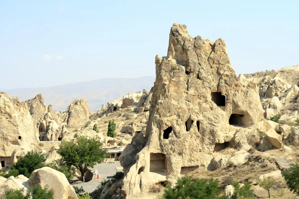 Sandsteinformasjoner i Cappadocia, Tyrkia – stockfoto