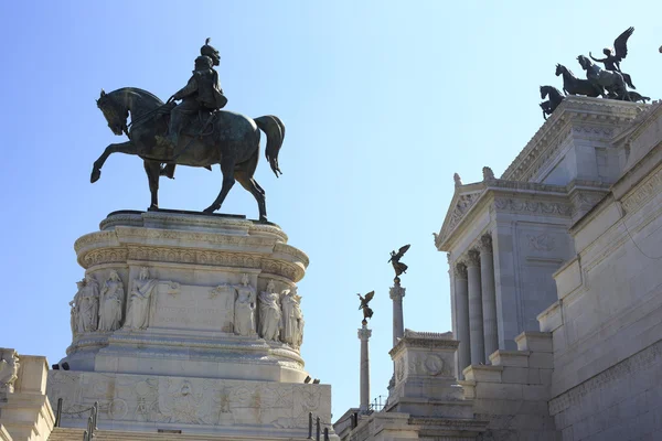 Monumento a Vittorio Emanuele, Roma, Italia . — Foto de Stock