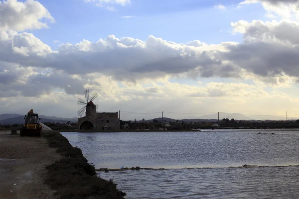 Production de sel en Sicile — Photo