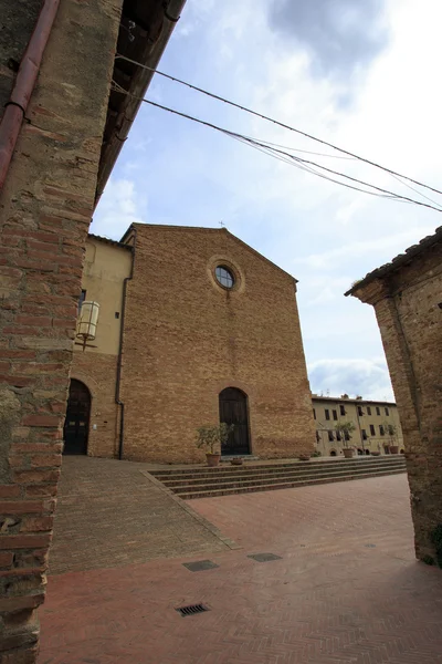 St. Agostino Church - San Gimignano Italy — Stock Photo, Image