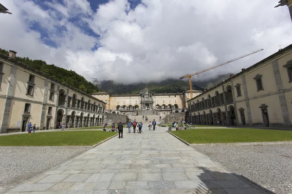 Oropa ιερό, γνωστή ως Sacro monte della beata Vergine Oropa, — Φωτογραφία Αρχείου