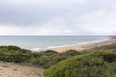bir görünümü Favignana Beach Sicilya, İtalya