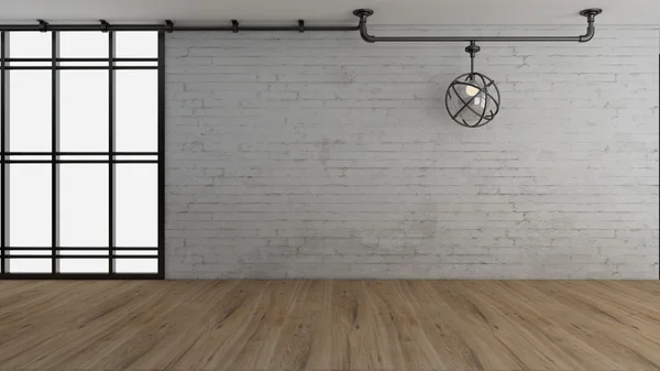 Industrial interior lighting 3d rendering image — Stock Photo, Image