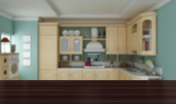 Kitchen room background rendering image — Stock Photo, Image