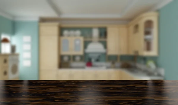 厨房的房间背景渲染图像 — 图库照片