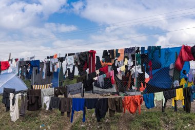 Yunanistan'da mülteci kampı