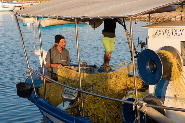 Pescador na grécia — Fotografia de Stock