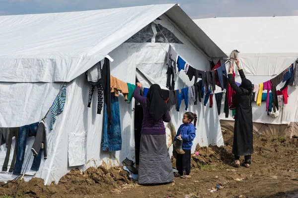 Refugee camp in Greece — Stock Photo, Image