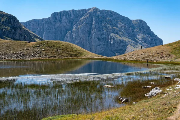Utsikt Över Den Kallade Draksjön Eller Drakolimni Vid Tymfi Berget — Stockfoto