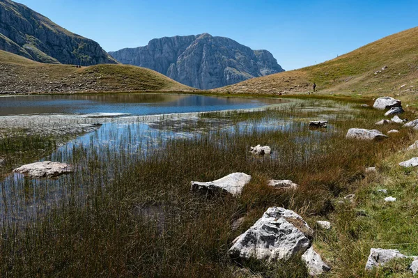 Utsikt Över Den Kallade Draksjön Eller Drakolimni Vid Tymfi Berget — Stockfoto