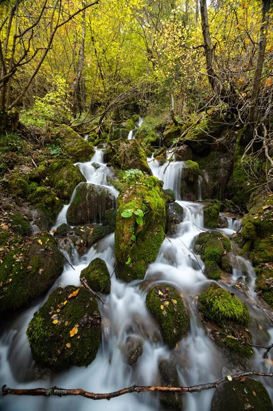 Wasserfall Auf Dem Berg Gramos Nordwesten Griechenlands — Stockfoto