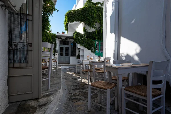 Budovy Úzká Ulička Tradiční Architektury Ostrově Skyros Řecko — Stock fotografie