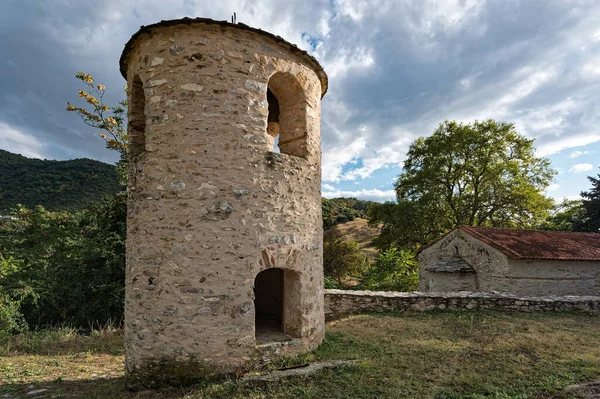 Vedere Bisericii Istorice Fecioarei Maria Lângă Muntele Olimp Satul Pythio — Fotografie, imagine de stoc